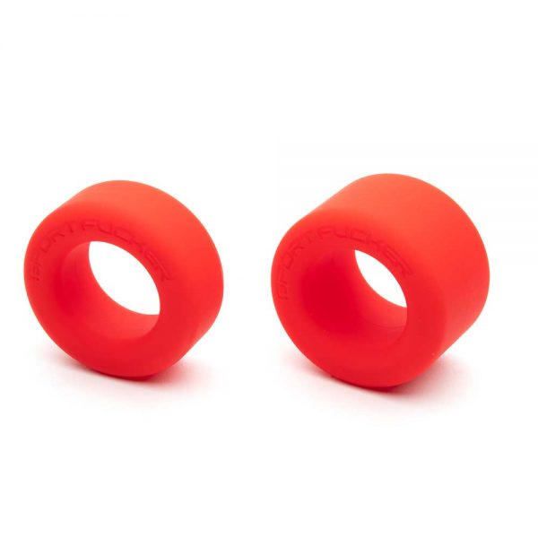 Ballstretcher - Nutt Job Set siliconen ballstretcher rood