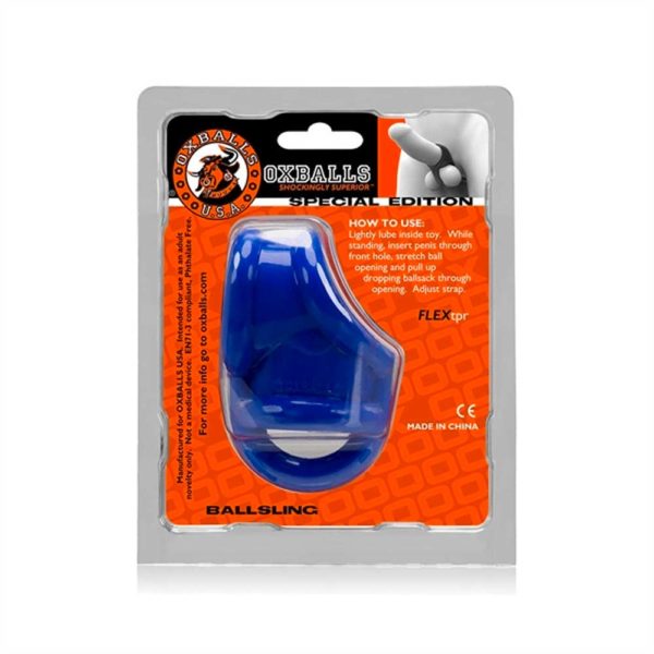 Penisring - Ball-split-sling penisring verpakking blauw