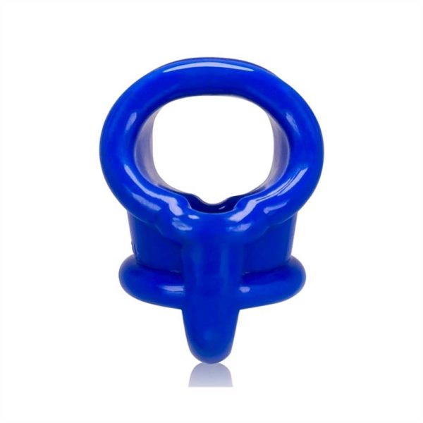 Penisring - Ball-split-sling penisring voorkant blauw