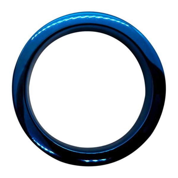 Penisring - Platte blauwe penisring voorkant