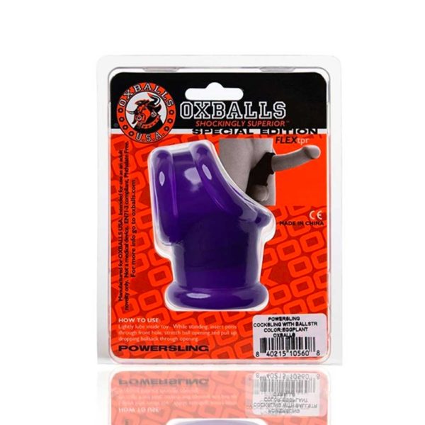 Penisring - TPR cocksling & ballstretcher verpakking voorkant paars